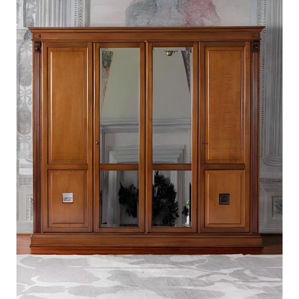 Armadio Camera Da Letto Armadio In Legno Armadi In Stile Antico Mobili Italiani-image