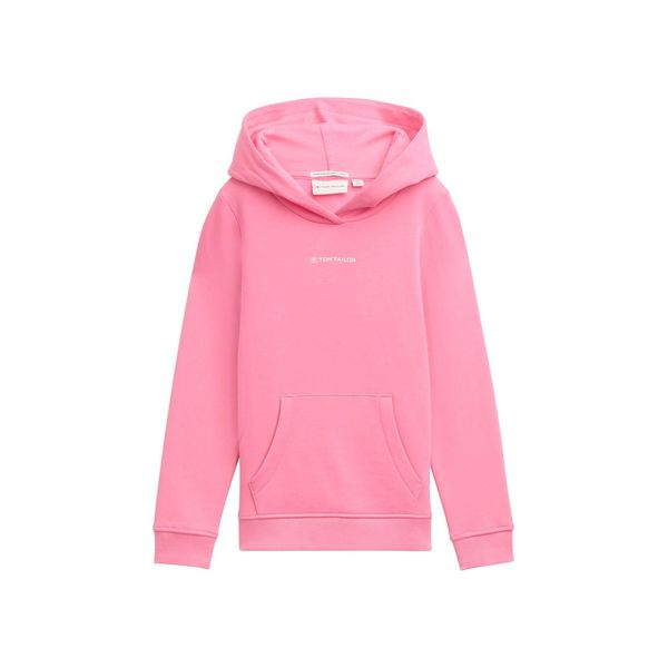 Tom Tailor MäDchen Hoodie Sweatshirt Mit Logo-Print, Rosa, Uni, Gr. 116/122-image