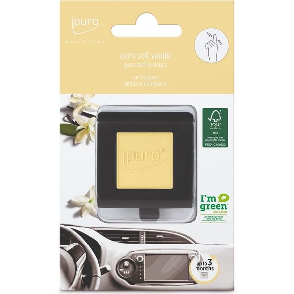 Ipuro Soft Vanilla, Giallo, Plastica, Plastica, Auto, Bergamotto, Muschio, Sandalo, Vaniglia, 1 Pz-image