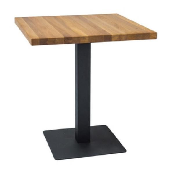 Tavolo Da Pranzo Kyrylo 3 - 80X80, Rovere / Nero-image