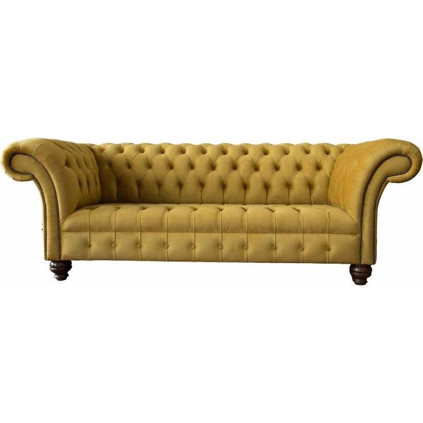 Divano 3 Posti Divani Seduta Divano Imbottitura Chesterfield Divani Tre Posti Tessile-image