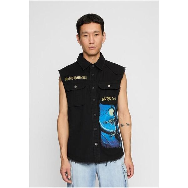 Brandit Gilet Da Uomo Iron Maiden Vintage Shirt Senza Maniche Fotd-image