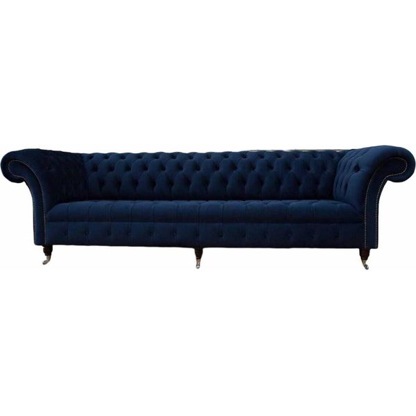 Divano Chesterfield Divani A 4 Posti Divano Imbottito In Tessuto Mobili Da Salotto-image