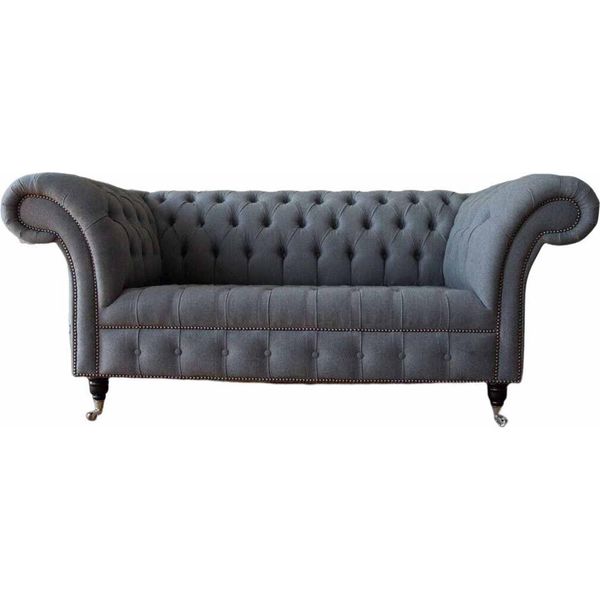 Chesterfield Inglese Per Ufficio Divano Divano 2 Posti Tessile-image