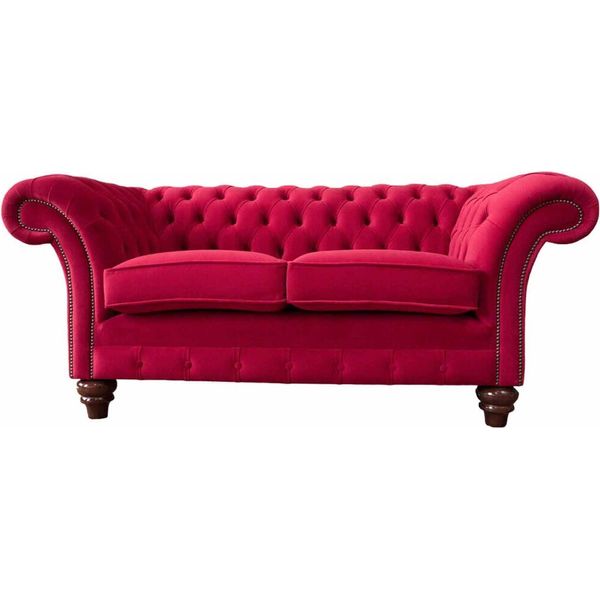 Design Divano Moderno In Tessuto 2 Posti Divano Imbottito Divani Chesterfield-image