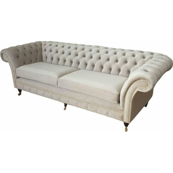 Divano Divano Tappezzeria 3 Posti Divani Seduta Divani Tre Posti Chesterfield-image