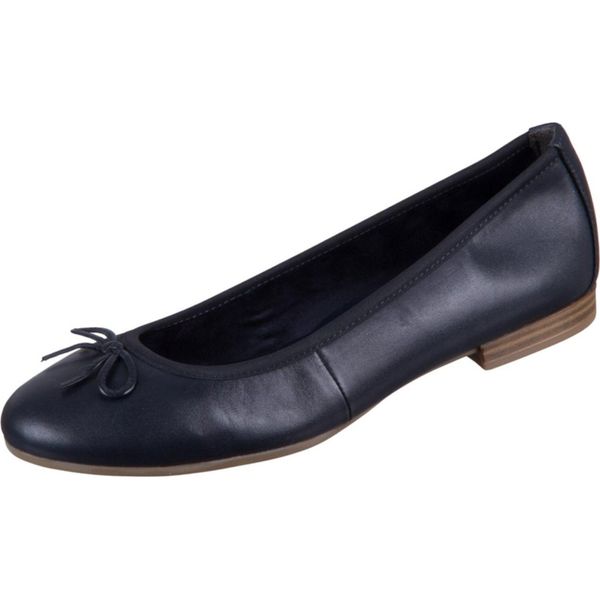Tamaris Ballerina Donna Classica Con Fiocco In Pelle 1-22116-41, Misura:37 Eu, Colore:Blu-image