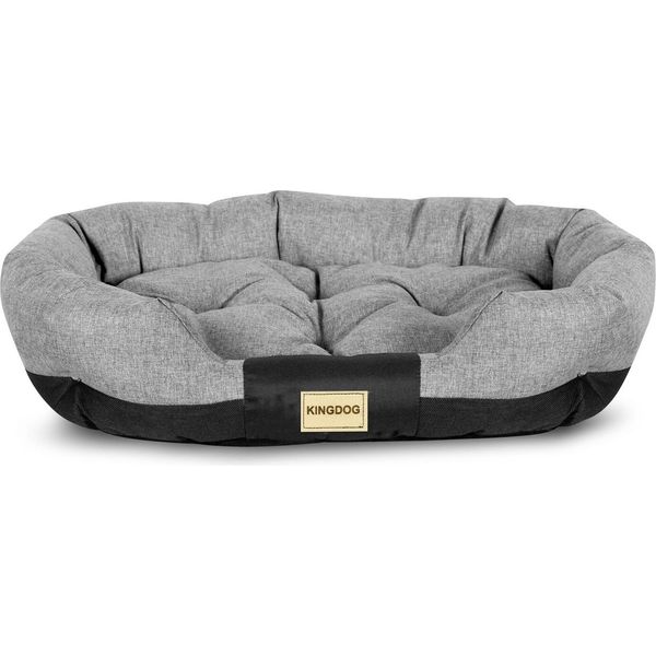 Letto Per Cani Aio Prestige Cestino Per Cani Letto Ovale 100 X 75 Cm Impermeabile Grigio-image