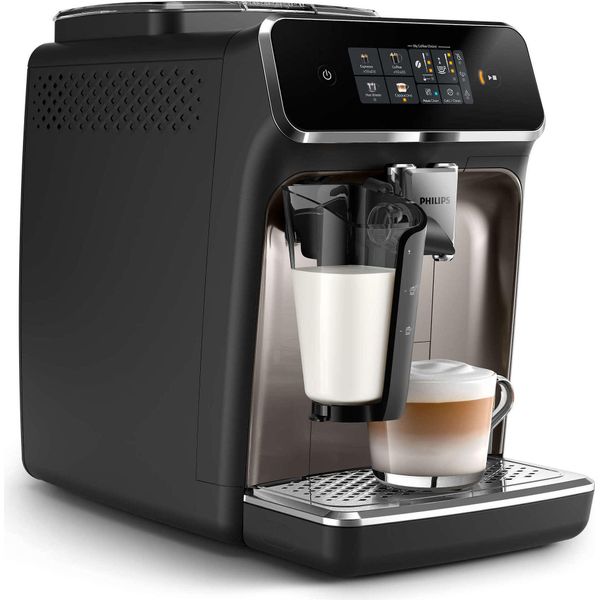 Macchina Da Caffè Philips Completamente Automatica Serie 2200, 2 Impostazioni Di Caffè, Montalatte, Nero (EP2336/40)-image