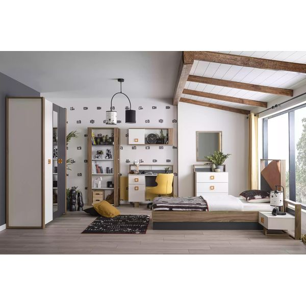 Set Di Mobili Per Bambini Letto Per Bambini Letto Per Camera Dei Bambini Legno Grigio Set 9 Pezzi-image