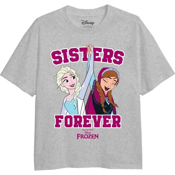 Frozen - Maglietta "Sorelle Per Sempre"" Per Bambina TV2715 (116) (Grigio)"-image