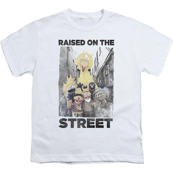 Sesame Street - Maglietta "Raised On The Streets"" Per Bambini TV2981 (104) (Bianco)"-image