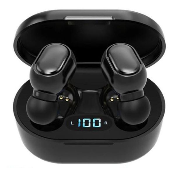 Cuffie Wireless E6S Con Bluetooth 5.0 E Custodia Ricaricabile - Nero-image