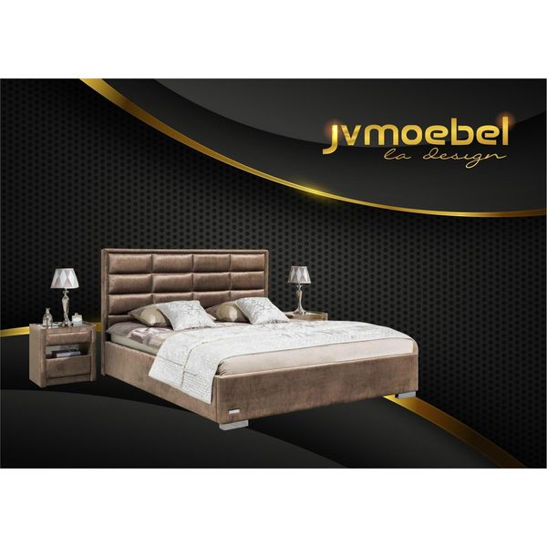 Letto Tessile Camera Da Letto Design Arredamento Moderno Letti Imbottitura Telaio Nuovo-image
