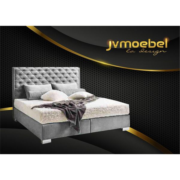 Chesterfield Boxspring Letto Tessile Camera Da Letto Mobili Letti Moderni Tessuto Nuovo-image