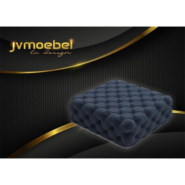 Sgabello Classico Chesterfield Design Poggiapiedi Tessile 120X120-image