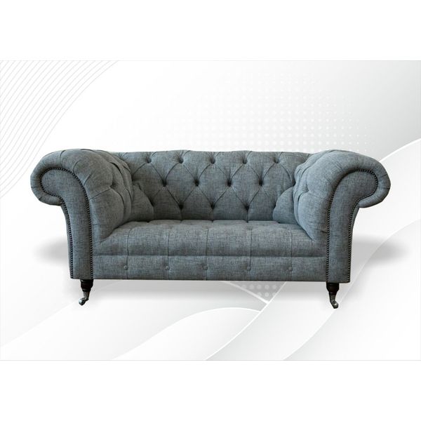 Design Chesterfield Divano Imbottito Set Di Sedute In Pelle Divani Tessili-image