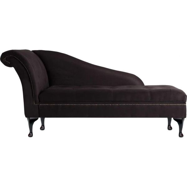 Chaise Longue Elegante Chaise Longue Chesterfield Chaise Longue Con Bottoni Chaise Lounge In Velluto-image