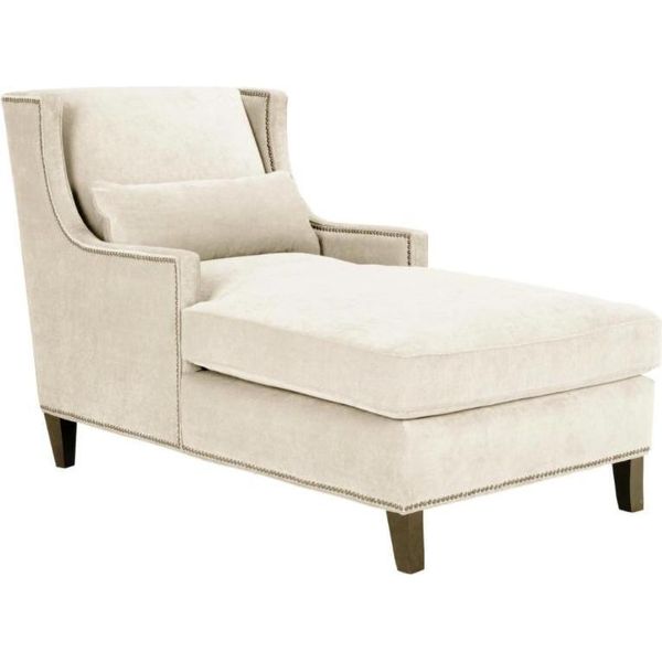 Chaise Longue Reclinabile Mobili Pouf Soggiorno Design Divano Beige Tessuto Reclinabile Nuovo-image