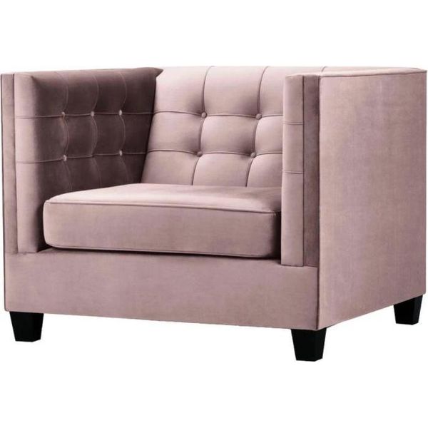 Poltrona Chesterfield Tessuto Mobili Creativi Nuovo Soggiorno Moderno Viola-image