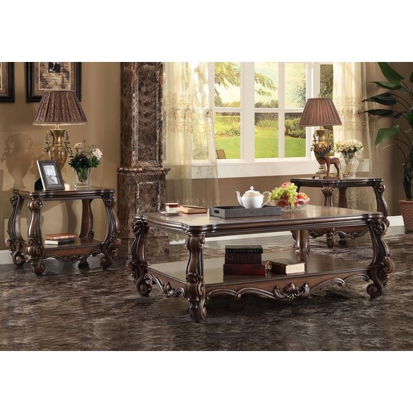 Disgner Tavolino Classico Tavolino Divano Soggiorno Tavolo Legno 79X79Cm-image