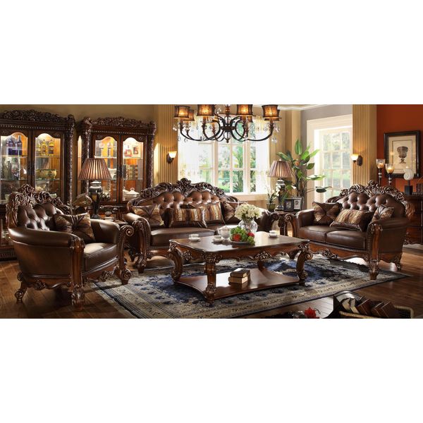 Set Di Divani Classici Divano Divano In Pelle Divano Imbottito 321 Chesterfield-image