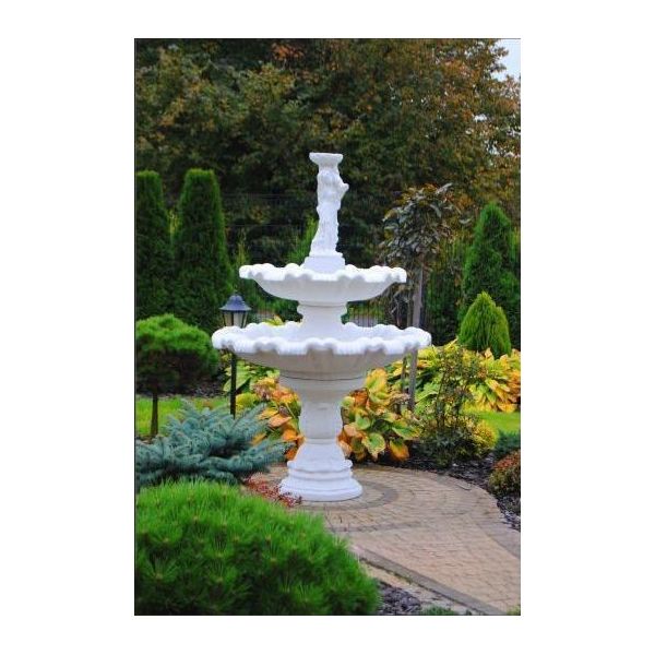Fontana Rotonda 197 Cm Giardino Pietra Scultura Decor Paesaggio Nuovo Selene Shella 1-image