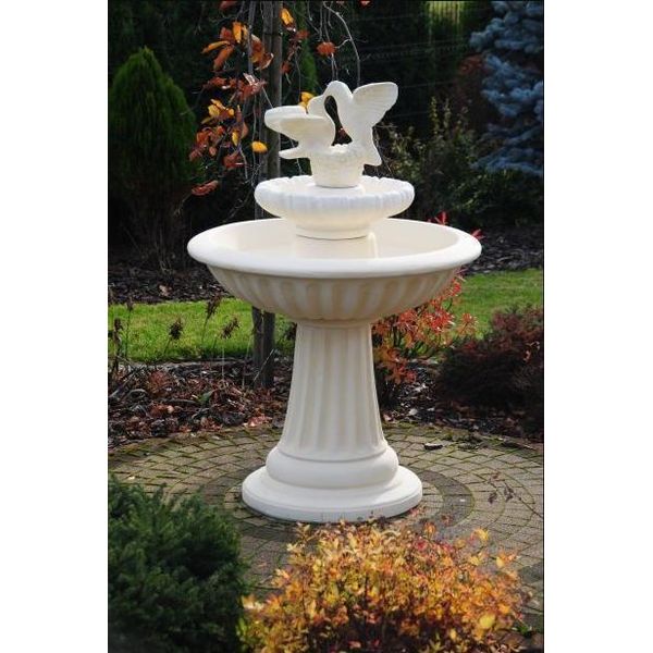 Fontana Rotonda 136 Cm Sculture In Pietra Da Giardino Decorazione Paesaggio Noemi Con Tortine-image