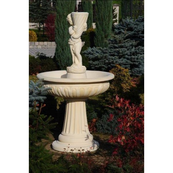 Fontana Rotonda 159 Cm Giardino Sculture In Pietra Decorazione Paesaggio Porto Carello-image