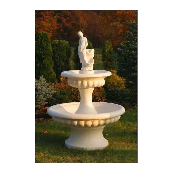 Fontana Rotonda 163 Cm Giardino Sculture In Pietra Design Paesaggio Petra Con Amanda-image