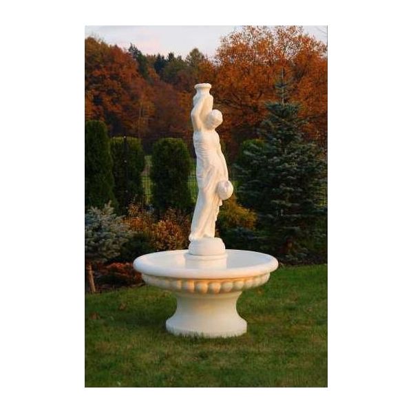 Fontana Rotonda 206 Cm Giardino Sculture In Pietra Decorazione Paesaggio Petra Allena-image