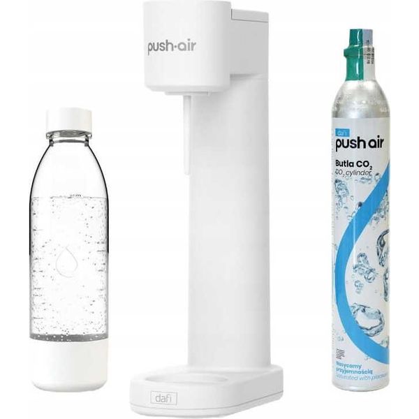 Dafi Pushair Saturator Con Cartuccia CO2 + Bottiglia Da 0,7 L Bianco-Argento-image