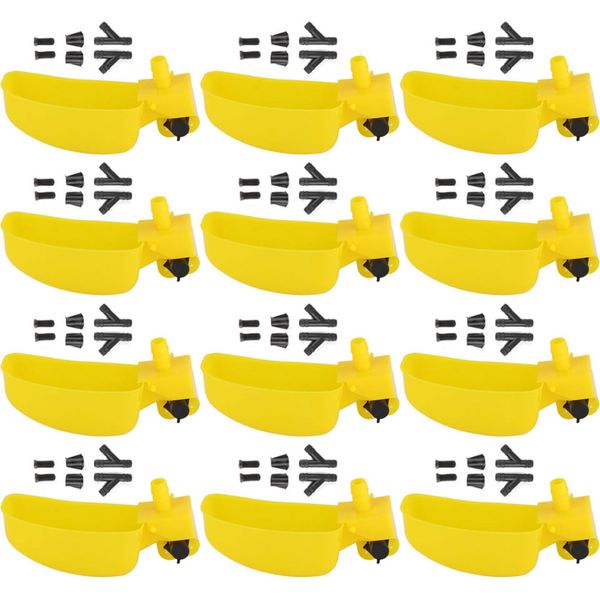 12 Pezzi Piccione Quaglia Abbeveratoio Bere Tazza Ciotola Pollame Uccello Sistema Di Irrigazione Strumenti Agricoli-image