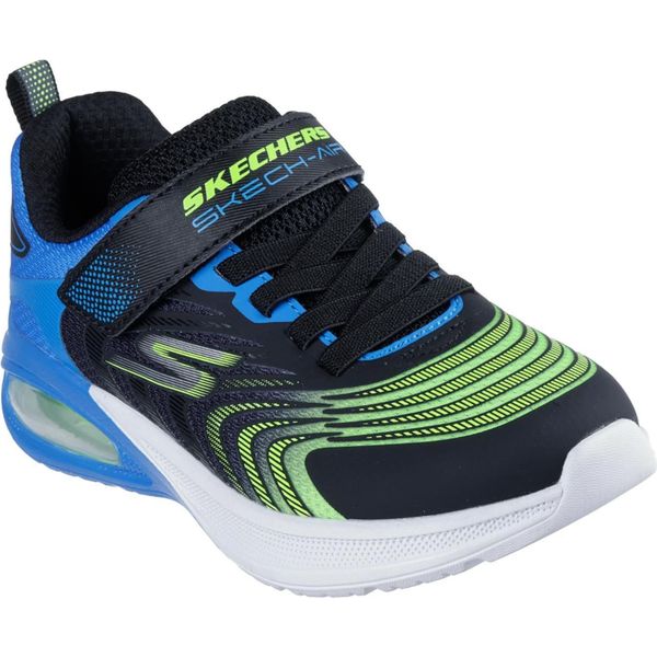 Skechers Microspec Max Advance Bambini Sneaker Bassa Vortivox Nero Blu Tessile Sintetico Dimensioni: 28-image