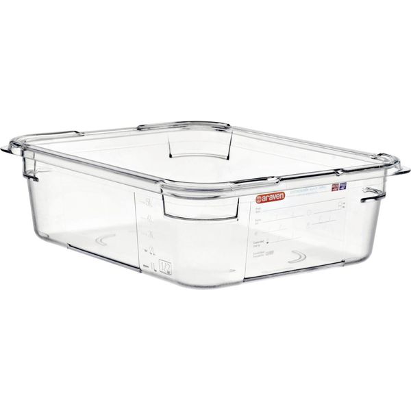 Contenitore Araven Gn 1/2, Policarbonato, Profondità: 100 Mm, Capacità: 5,95 Litri-image