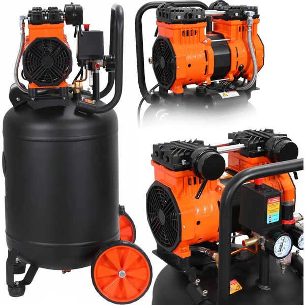 Kraft&Dele | Compressore Senza Olio, 50L, 2000W, Compressore Whisper, Compressore D'aria-image