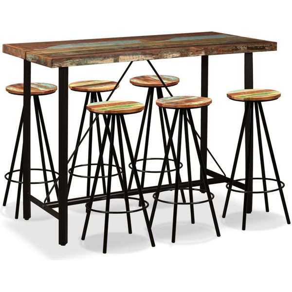 The Living Store 7-Tlg. Set Da Bar Altholz Massiv-image