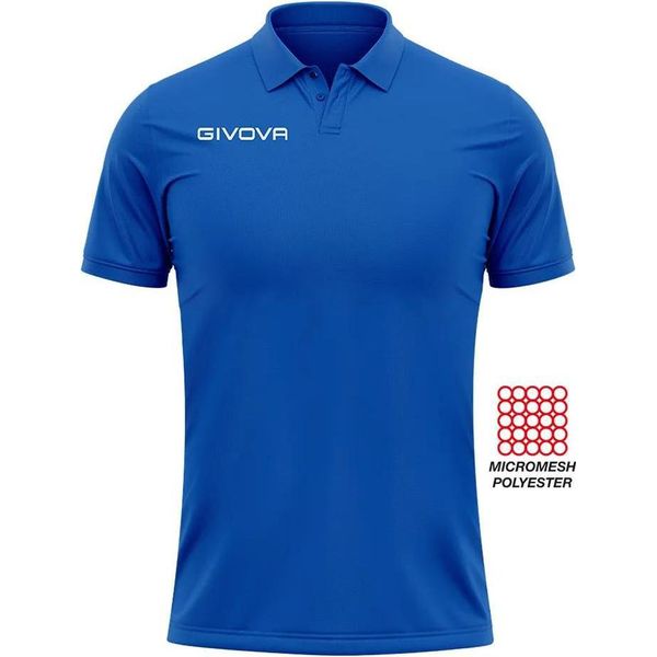 Givova Pocket Kurzarm-Poloshirt Blau S Herren,Damen Blau S-image