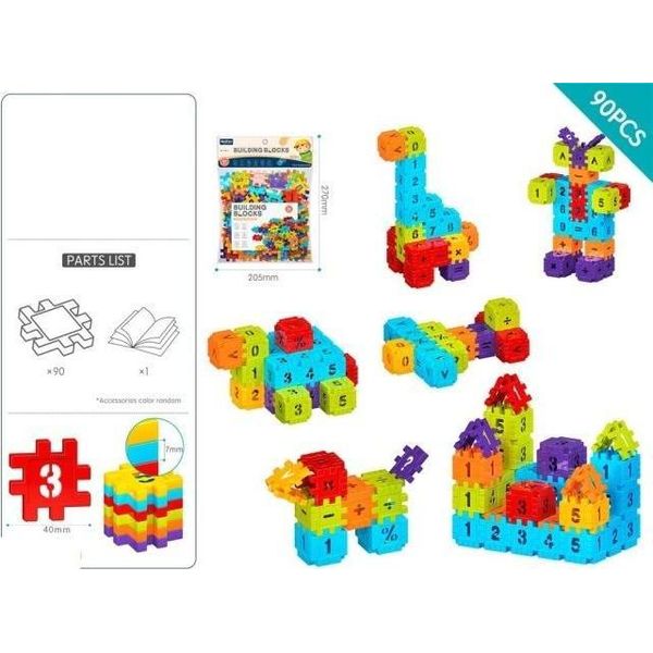 Set Di Blocchi Didattici Colorati Da 90 Pezzi Per Bambini-image