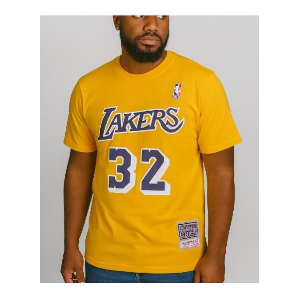 PáNské TričKo Mitchell & Ness Nba N&N Tee Los Angeles Lakers Magic Johnson #32 Giallo - M-image