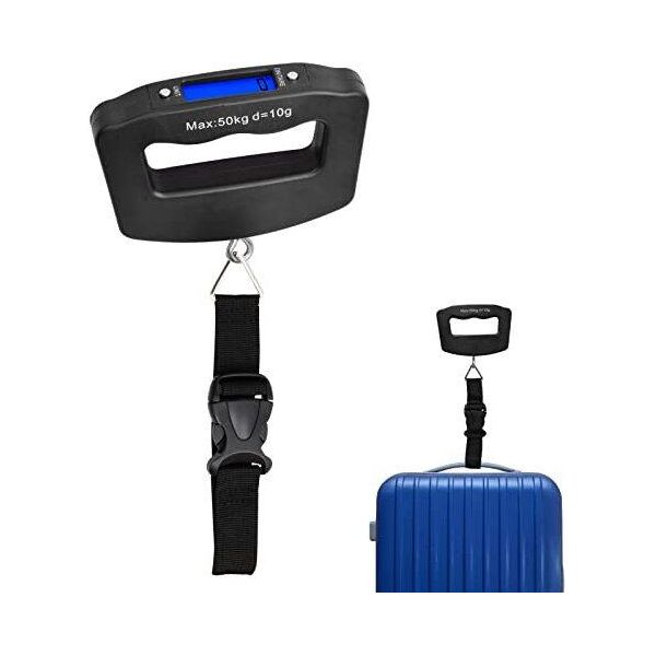 Jinlaili Valigia Digitale Pesata 50 Kg / 110 Lb, Valigia Analogica Portatile, Display Lcd Appeso, Funzione Tara, Piccoli Ganci Da Viaggio-image