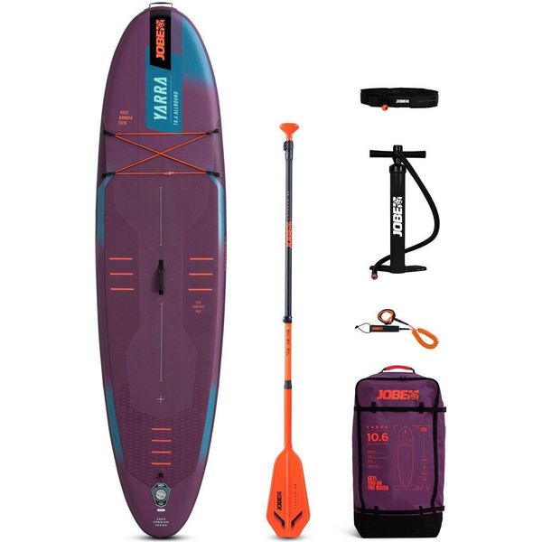 Jobe Aero Yarra Sup Board 10.6 Pacchetto Viola Stand Up Paddle Gonfiabile 320Cm-image