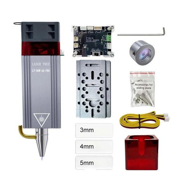 Testa Laser Blu Da 80W, Modulo Laser Ad Alta Potenza, Controllo Di Precisione, 80W-AA-PRO-KIT-24V-image