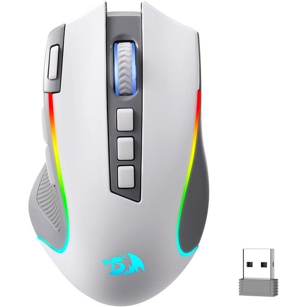 Redragon M612 Pro Rgb Gaming Mouse 8000 Dpi Mouse Cablato/Senza Fili Con 9 Pulsanti Programmabili E 6 Modalità Di Retroilluminazione Bt E 2.4G-image