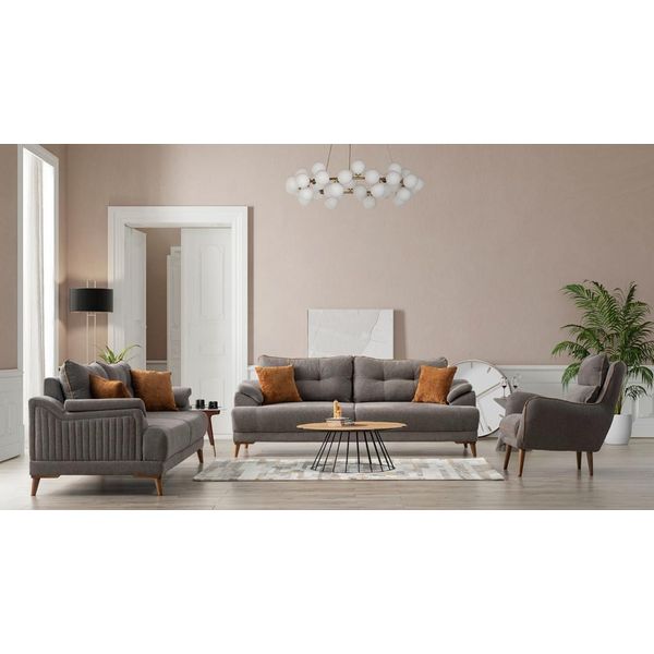 Confortevole Set Di Divani 3+3+1 Posti Per Il Vostro Salotto Dal Design Moderno-image
