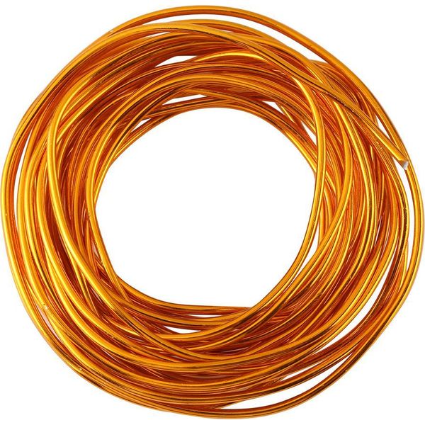 5 Metri / Rotoli Di Filo Di Alluminio Ossidato Rotondo Da 2 Mm Accessori Fai Da Te Per La Creazione Di Gioielli (Oro)-image