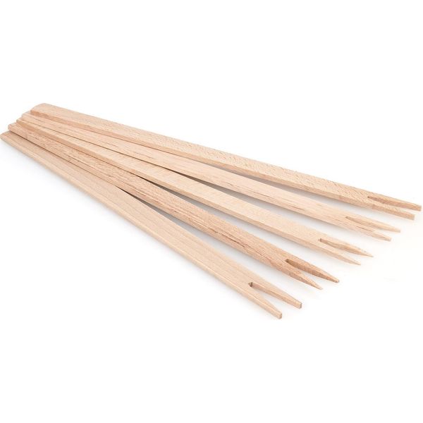 Metrie | WD25 Forchettone Da Barbecue In Legno Da 25 Cm Con 2 Rebbi, 25 Cm | 50 Pezzi-image
