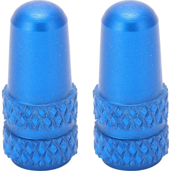 2 Pezzi Tappi Valvola Presta In Lega Di Alluminio Ciclo Coperture Antipolvere Bicicletta Tappi Pneumatici Blu Chiaro-image