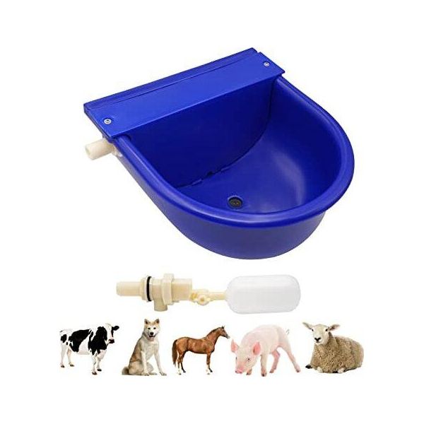 Abbeveratoio Automatico Per Cavalli Abbeveratoio Bovini Plastica Valvola Galleggiante Foro Di Scarico Cavalli Pecore Capre (Blu Navy)-image