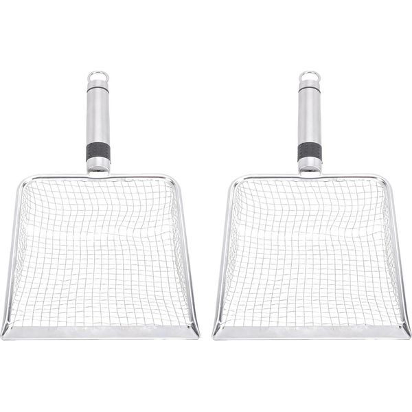 2 Pezzi Di Paletta Per Gatti In Acciaio Inox Con Manico Ergonomico Per La Lettiera-image